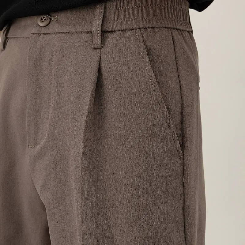 Plain Straight Leg Polyester Casual Shorts-8