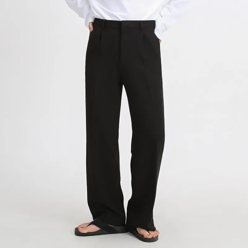 Basics Simple Polyester Suit Trousers Unisex-1