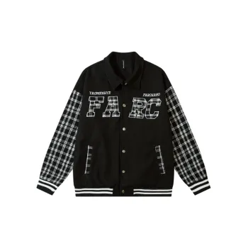 High Street Dark Niche Colored Letter Baseball Suit
