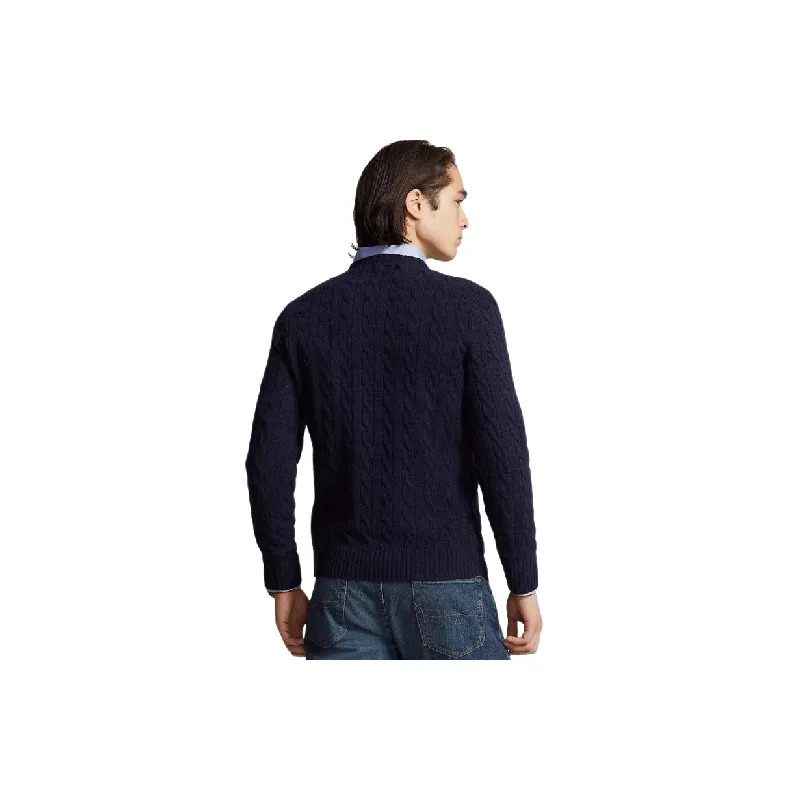 Retro Embroidered Long Sleeve Wool Sweater-4