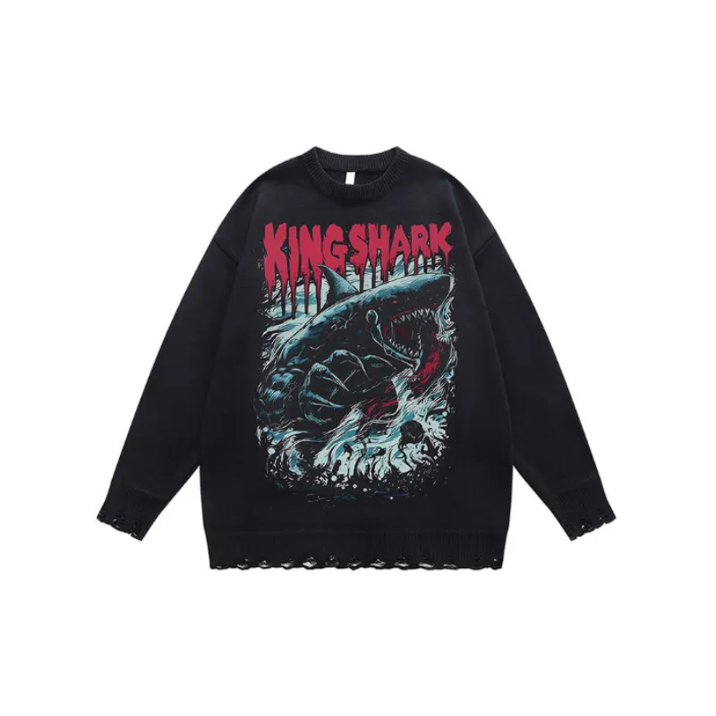 Retro Hiphop Oversize Casual Sweater-0
