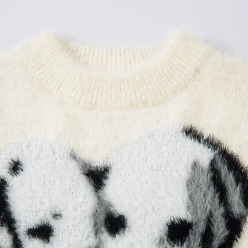 Fashionable Loose Mohair Sweater-2