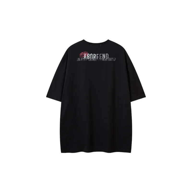 Casual Loose Cotton Blended Fabric T Shirt-1