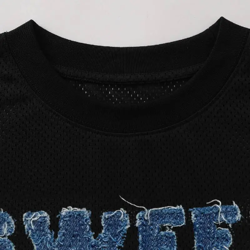 Trendy Embroidery Polyester T Shirt-2