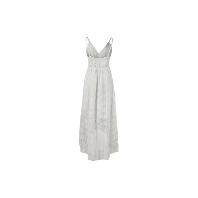 Plain Elegant Lace Slip Dress Women-1