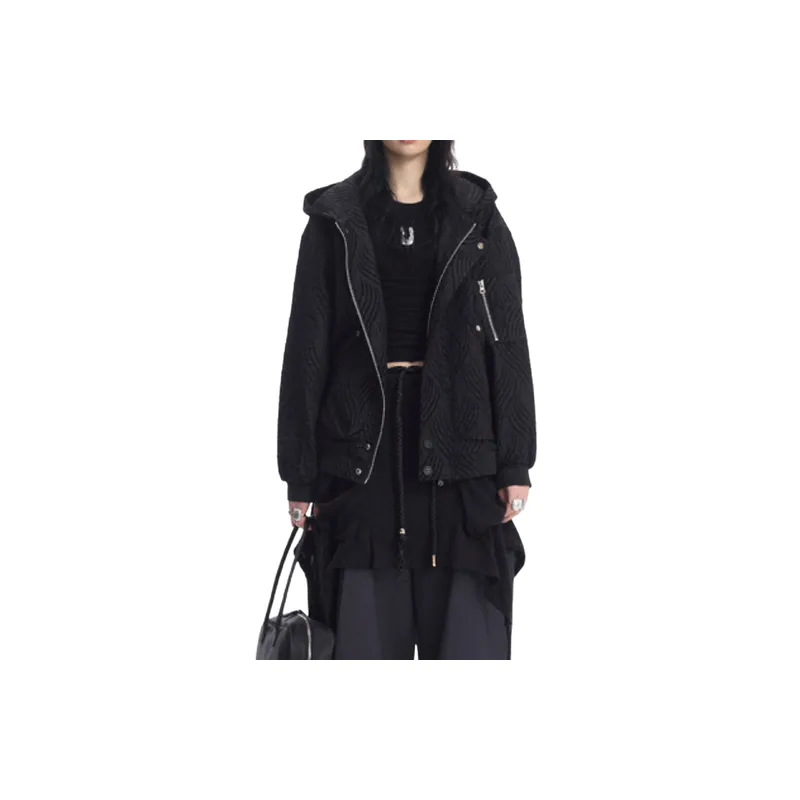 Loose Casual Blended Synthetic Fabrics Jacket-2