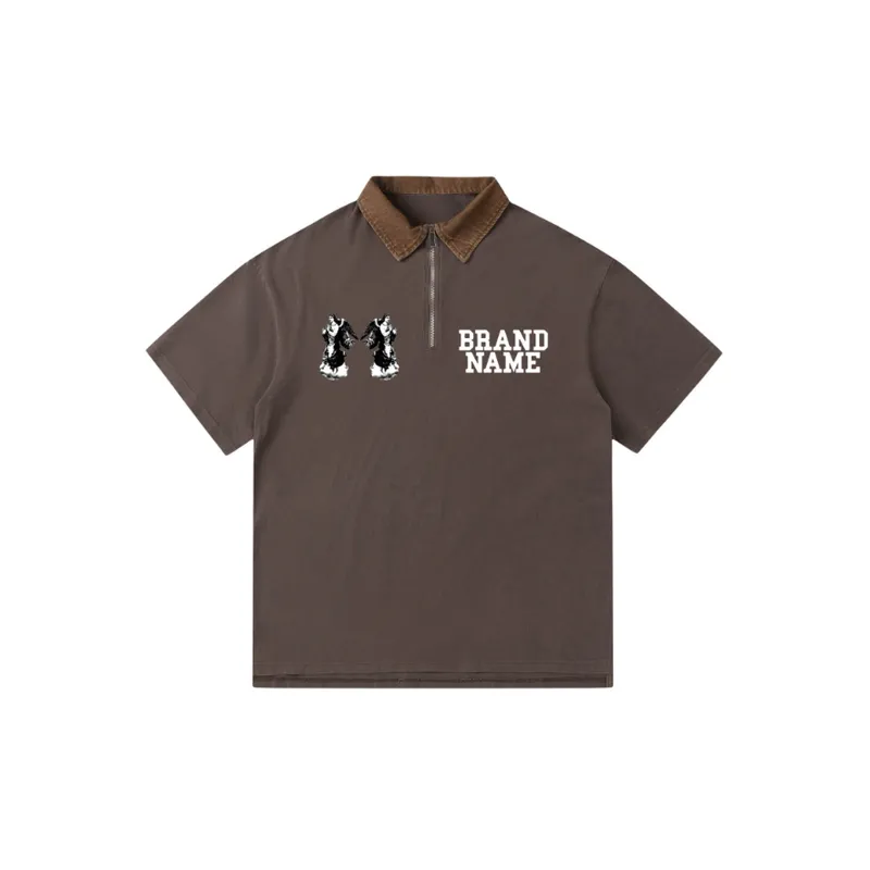 Loose Print Cotton T Shirt-6