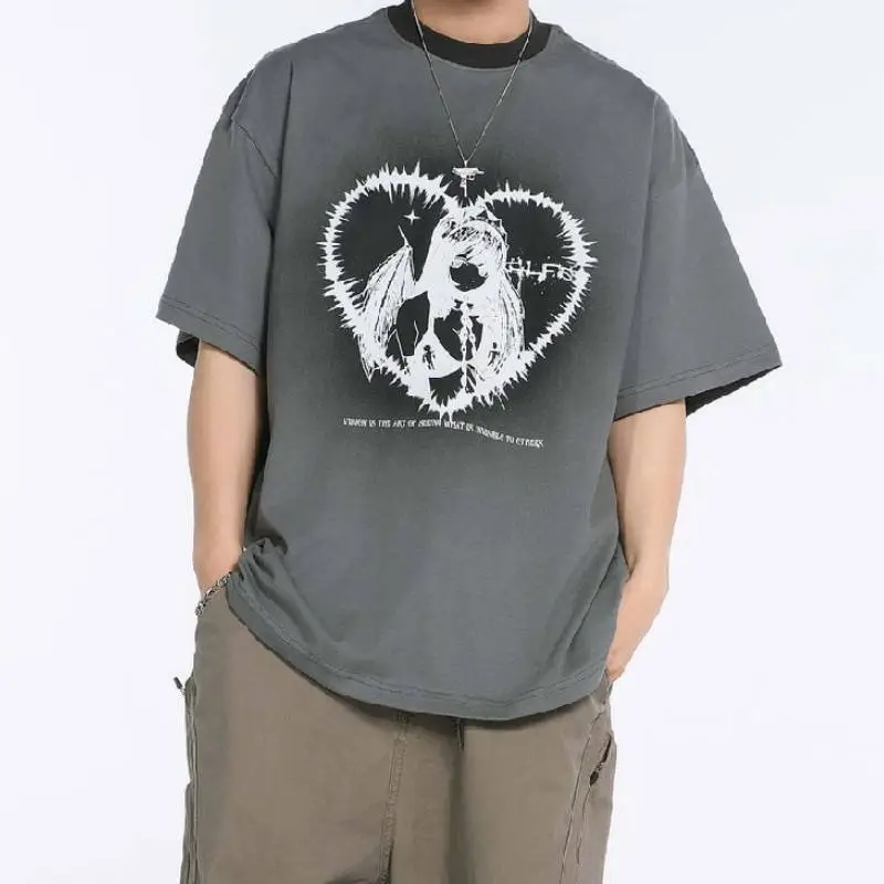 Fashionable Loose 100% Cotton T Shirt-2