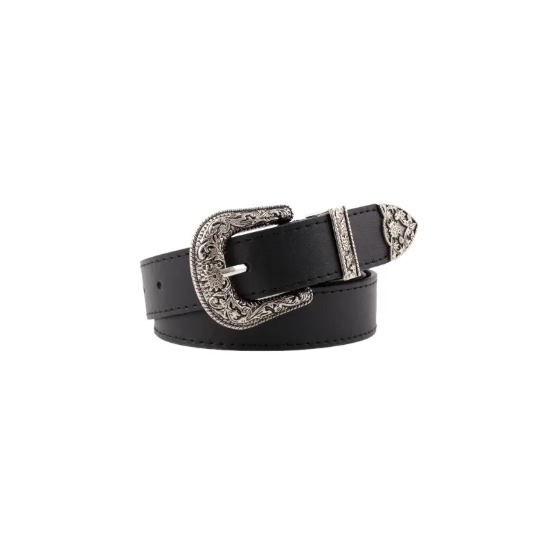 Retro Plain Leather Belt Women-3