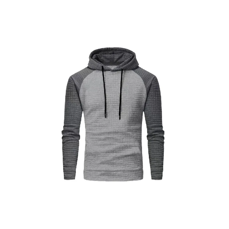Casual Plaid Blended Synthetic Fabrics Sweatshirt Unisex-8