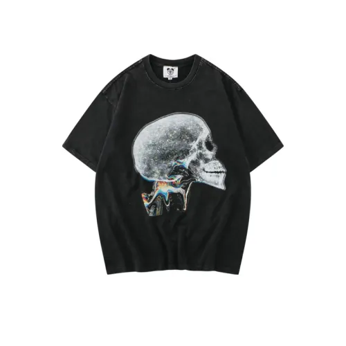 Skull Print Short-Sleeved T-Shirt