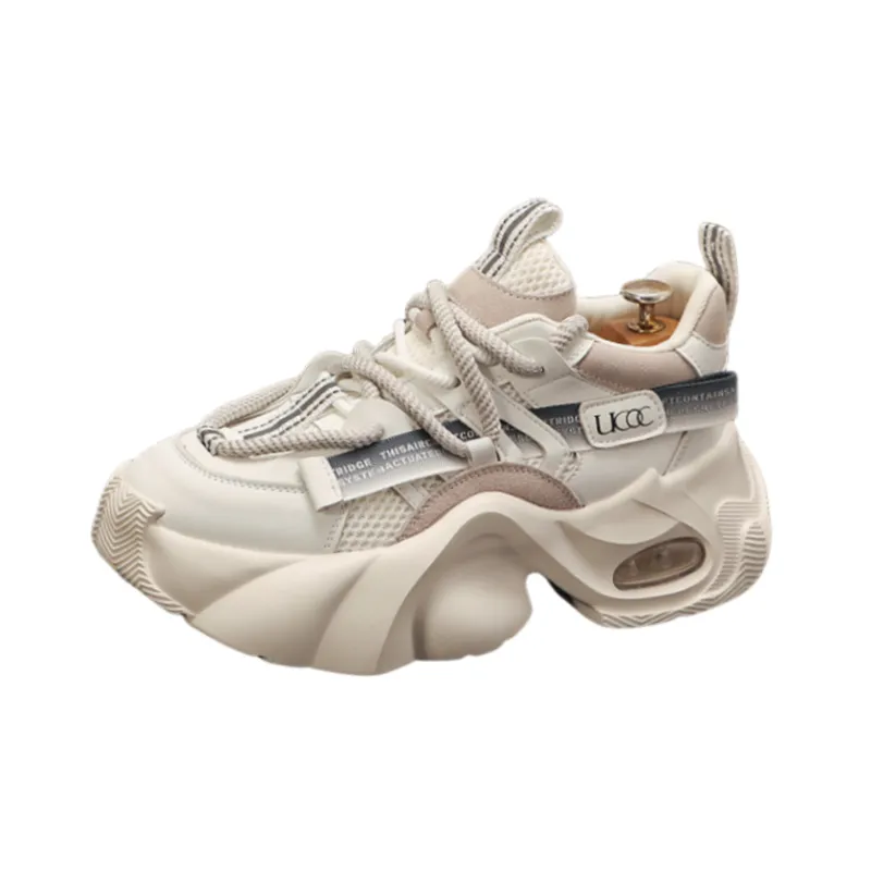 Low Top Mesh Breathable Thick Soled Casual Shoes-3
