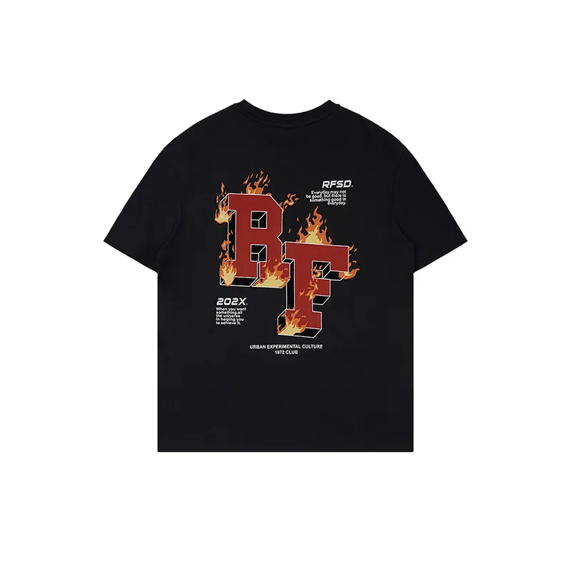 Loose Gothic Letter T Shirt-7
