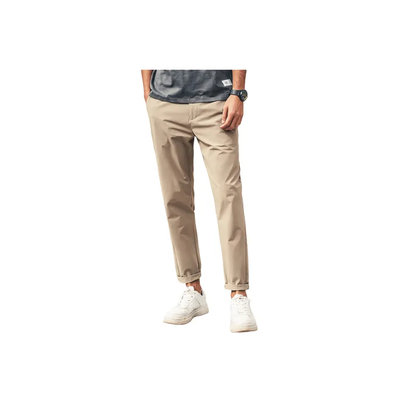 Retro Breathable Blended Synthetic Fabrics Casual Pants-8
