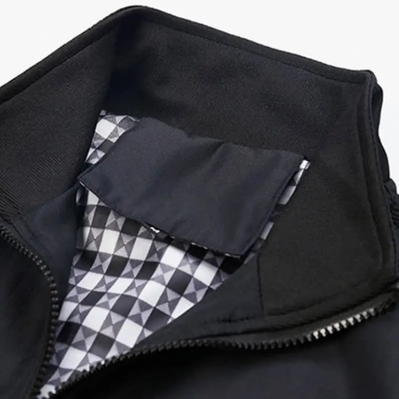 Casual Zipper Blended Synthetic Fabrics Jacket-4