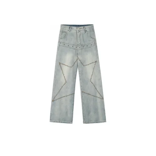 Retro Diamond Distressed Jeans