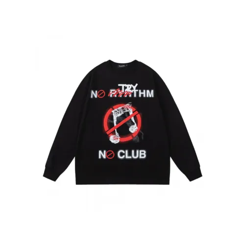 Don't Music Print Crewneck Top