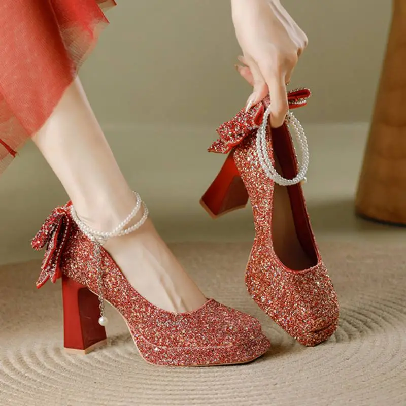 Basics Rhinestone High Heels-2