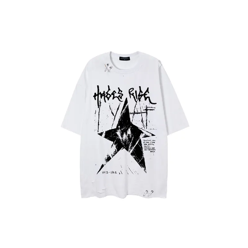 Trendy Loose 100% Cotton T Shirt-0