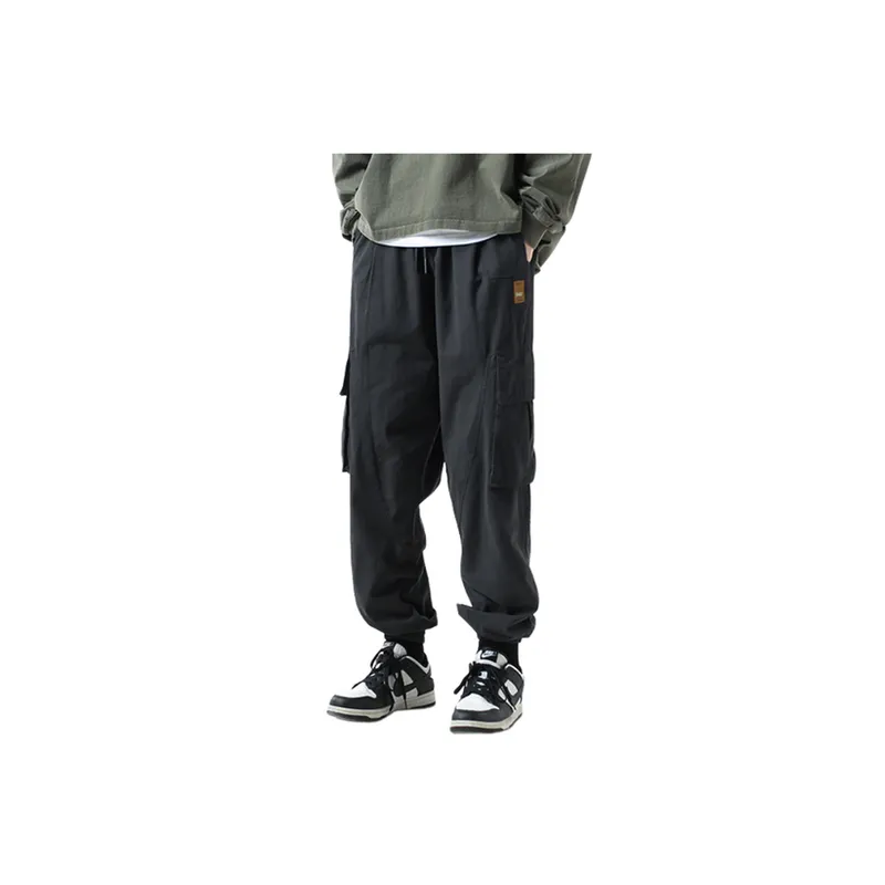 Multi Pocket Trendy Retro Loose Casual Pants-0