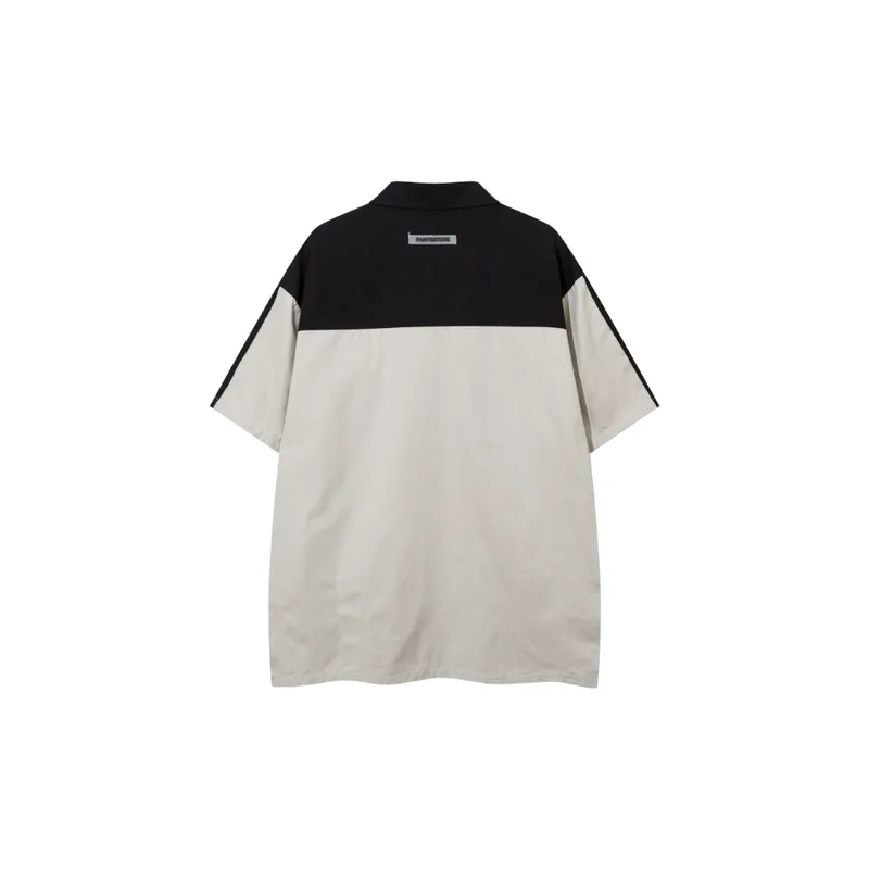 Trendy Niche Design Casual Short Sleeved Shirt-1