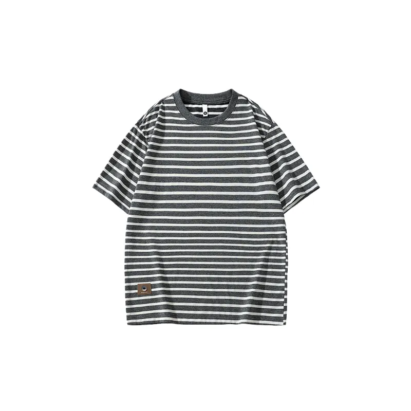 Striped Loose Cotton T Shirt Unisex