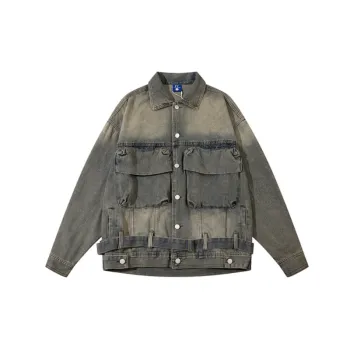 New Style Retro Washed Distressed Denim Jacket