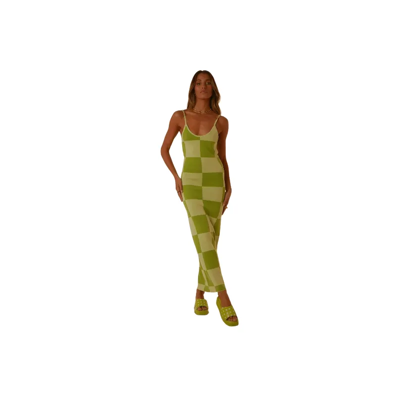 Sexy Casual Polyester Slip Dress Women-0