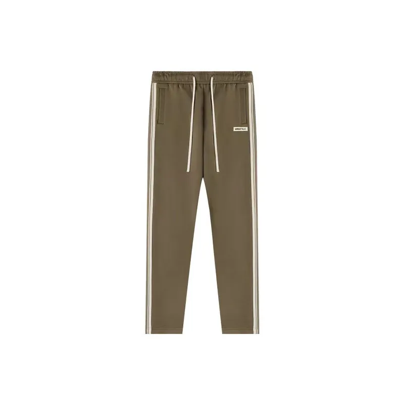 Loose Straight Stitching Striped Pants-4