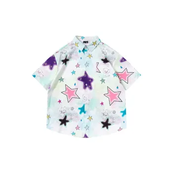 Colorful Graffiti Short Sleeved Shirt