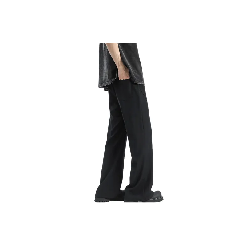 Casual Loose Blended Synthetic Fabrics Suit Trousers-2