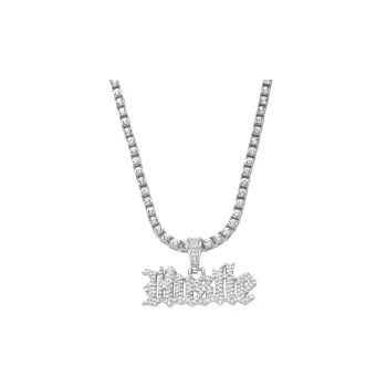 Diamond Letter Pendant Necklace