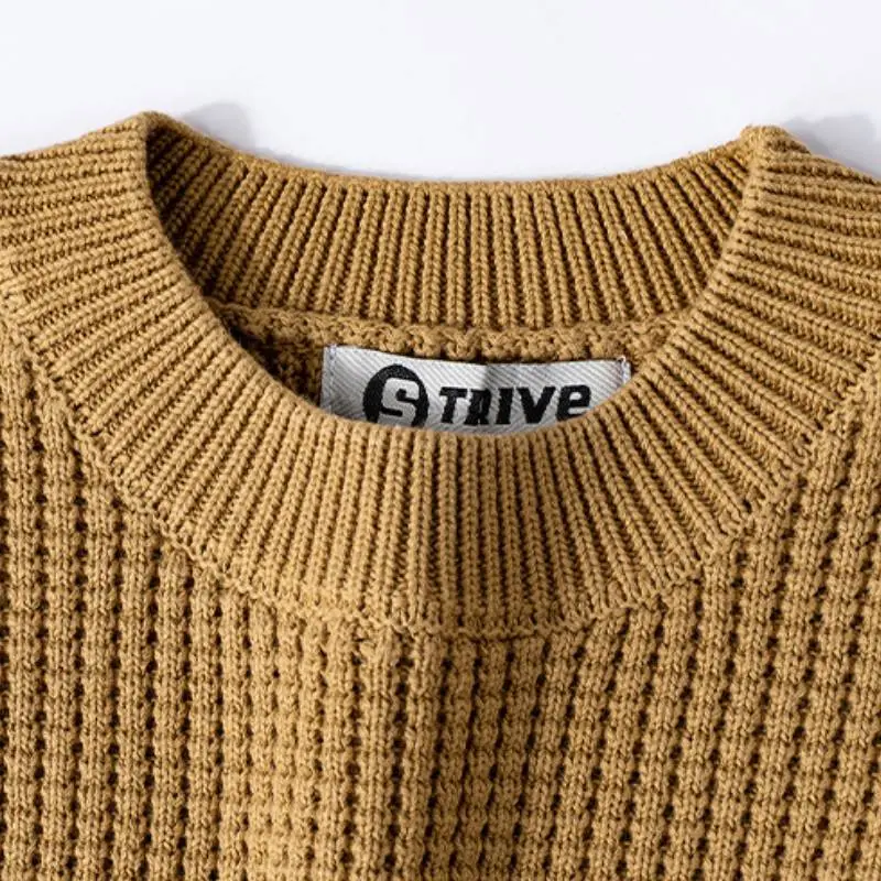 Casual Plain Cotton Sweater-5