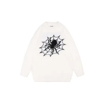 Ins Style Niche Creative Spider Jacquard Knitted Sweater