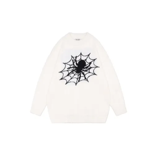 Ins Style Niche Creative Spider Jacquard Knitted Sweater
