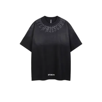 Letter Print Washed Old Oversized T shirt