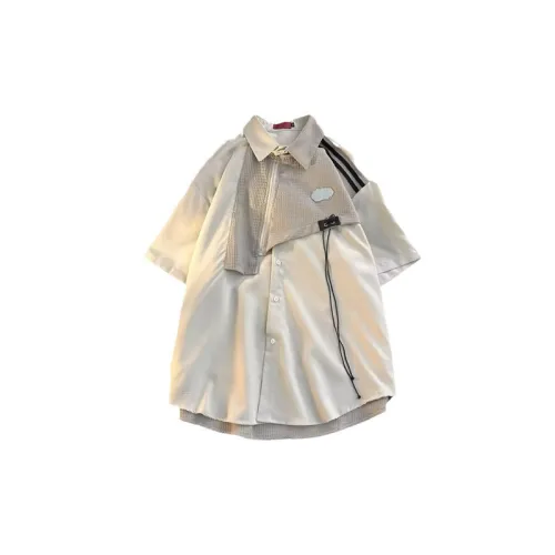 Retro Side Face Print Patchwork Jacket   Contrast Color Versatile Long Sleeved Trendy Top