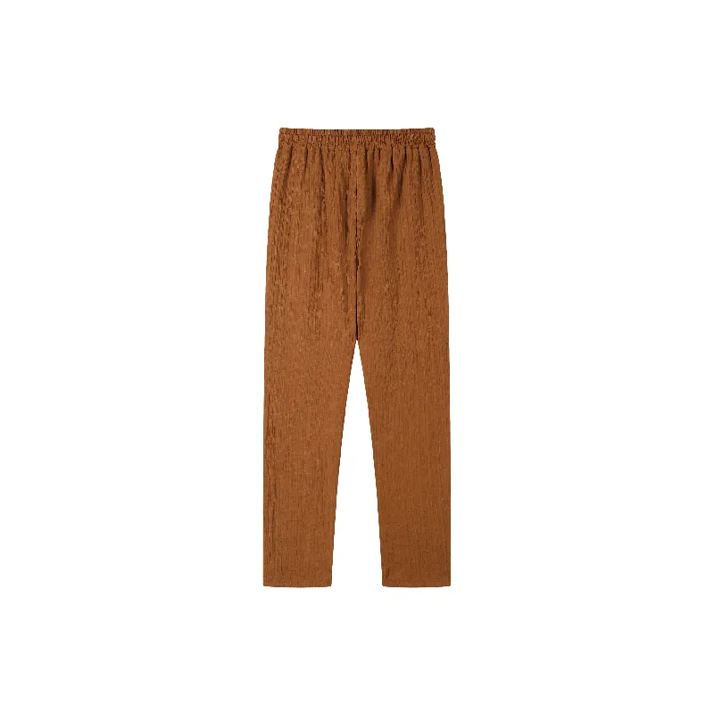 Loose Plain Linen Casual Pants-14