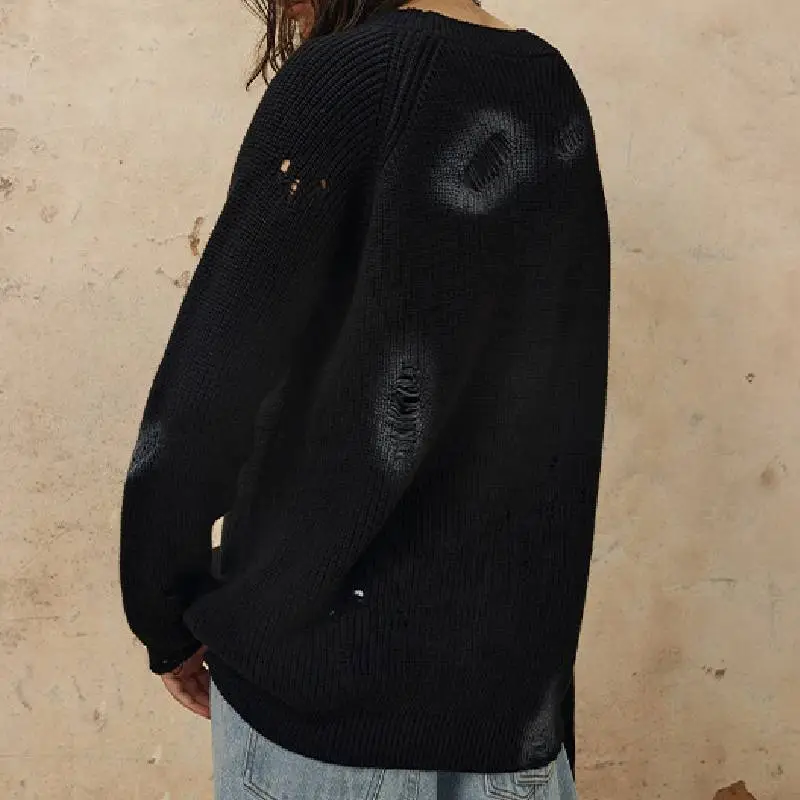 Ripped Loose Sweater-3