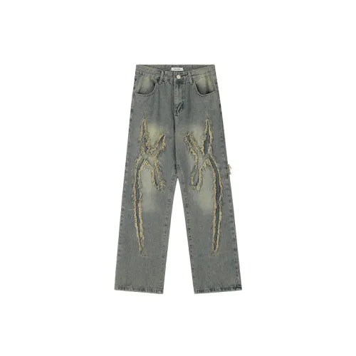 High Street Hip Hop Full Edition Graffiti Letter Jeans