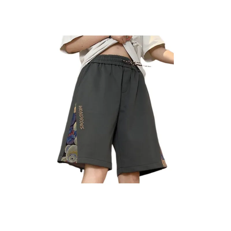 Bear Pattern Printed Shorts-5