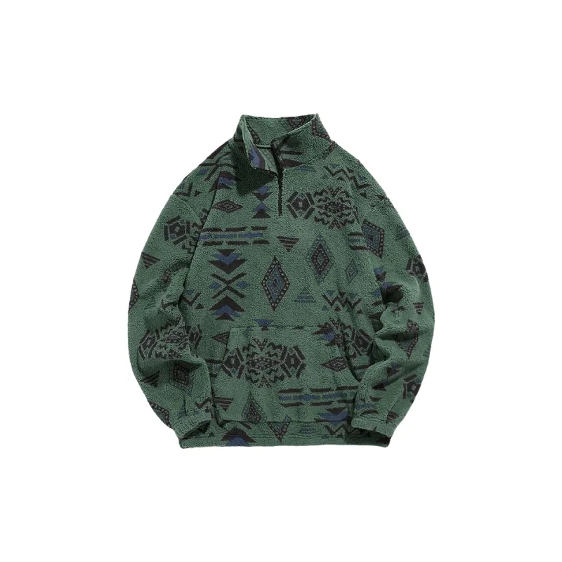 Simple Casual Polar Fleece Sweatshirt-1