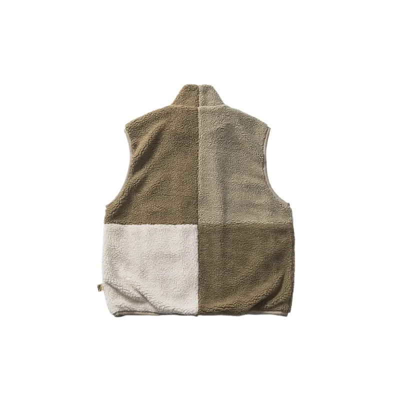 Cityboy Lamb Wool Patchwork Embroidered Vest-1