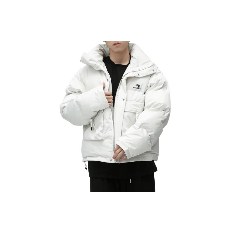 New Arrival Simple Personality Solid Color Warmth Retention Cotton Coat Outerwear-1
