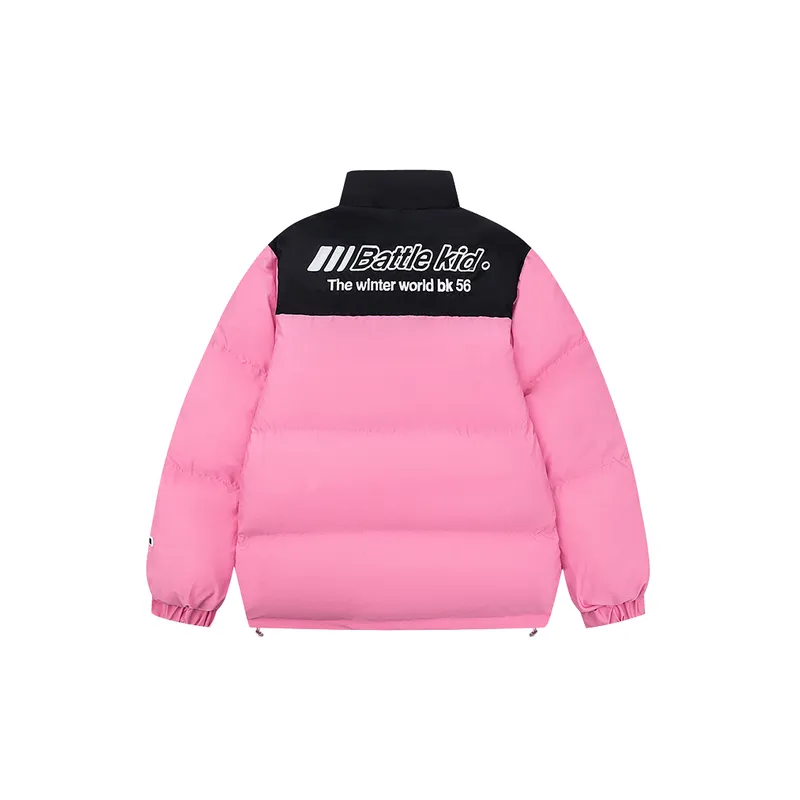 Basics Plain Blended Synthetic Fabrics Quilted Jacket-1