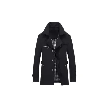Casual Long Blended Synthetic Fabrics Trench Coat