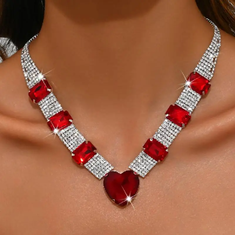 Heart Heart Necklace Women-2