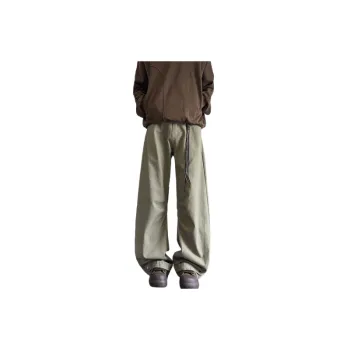 Retro Loose Rabbit Hair Cargo Pants