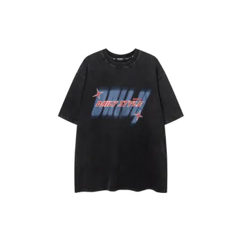 Dark High Street Old Washed Short Sleeve Loose T shirt