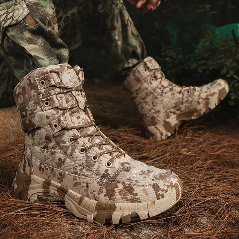 Sporty Camo Outdoor Boots-1